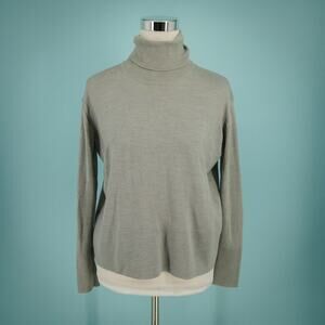 Everlane Size XS Gray Grey Turtleneck Long Sleeve Wool Knit Pullover Sweater